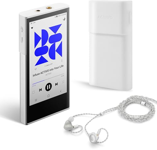 Activo Starter Bundle Pack - P1 Digital Audio Player, Volcano In-Ear Earphones & P1 Protective Case