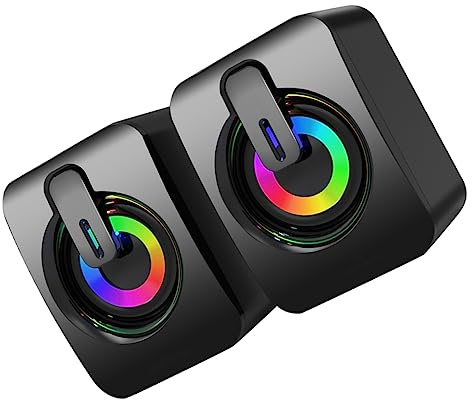 DIYEAH Altavoces para Computadora Gaming 2 Pulgadas Abs Cable