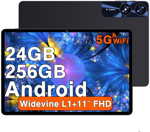 FACETEL Tablette Android avec 5G Wi-FI 6 et Gemini AI, 28 GO ROM (Extensible Jusqu'à 1 to),Tablette Tactile avec Widevine L1,Octa-Core,