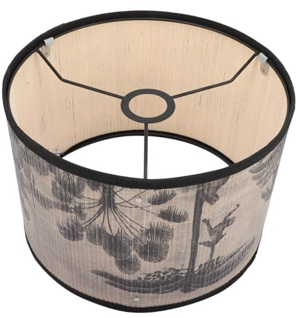 Paralume in Bambù per Lampadario Vintage da Soffitto | Rivestimento in Metallo, Uso Casa e Ufficio, Installazione Semplice, Struttura Robusta