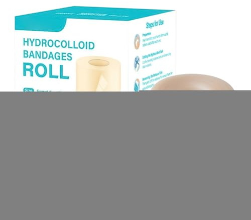 Rollo de hidrocoloide para el cuidado de heridas Parche Húmedo Flexible | Vendajes Para Quemaduras Para Dedos Rostro Granos Talón Cortes Sensible Atleta Natació