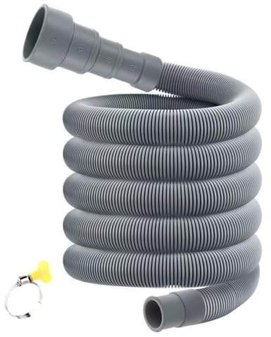 Strong Steel Rubber Washing Machine Extension Hose Flexible Extended Drainage Pipe for Automatic Machines Use a Thickened Anti-Leak Machine Hose