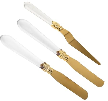 Toyvian Juego De 3 Palas Para Queso Tenedor Para Mantequilla Cuchillo Para Untar Queso Esparcidor De Condimentos Servidores De Mantequilla De Acero Inoxidable Cuchillos Para
