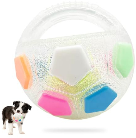 Weciau The Mellow Dog Calming Ball, Anti Stress Ball mit Handle, Interaktiver Spielball für Hunde, Hundeball Unzerstörbar, Zauberball Hund für Kleine, Mittelgroße und Große Hunde (Weiß)