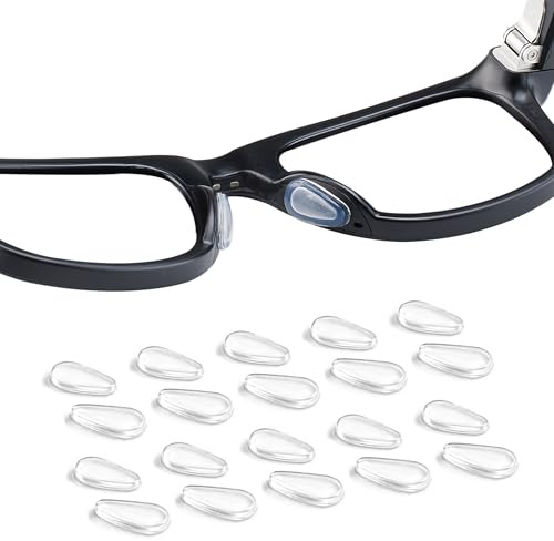 Eyeglass Nose Pad Compatible with Ray-Ban Meta Wayfarer, & Gen 2, 10 Pairs Soft Silicone Nose Pads, Anti Slip Silicone Nose Pads(Clear)