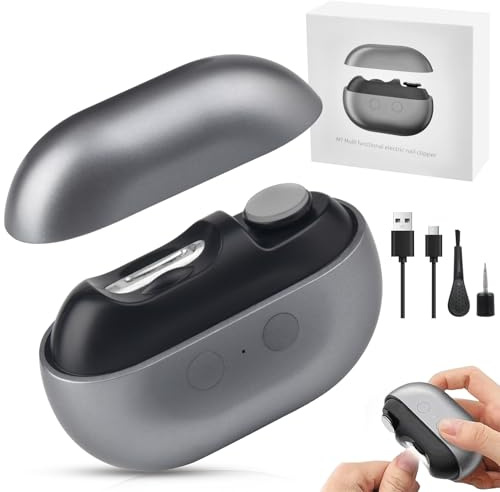 Elektrischer Nagelknipser, 4in1 Elektrische Nagelfeile Nagelschneider, Schmerzloser Zehennagelschneider für Dicke Nägel, Senioren Arthritis, Sehbehinderung.