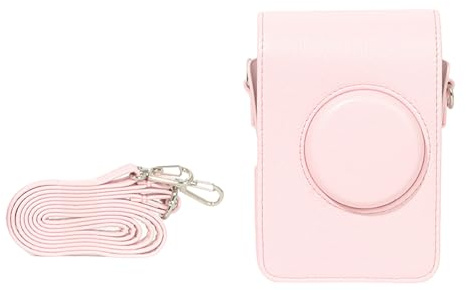 Zktfyshk Custodia a tracolla in pelle PU impermeabile per fotocamera compatta con tracolla regolabile Borsa per fotocamera impermeabile