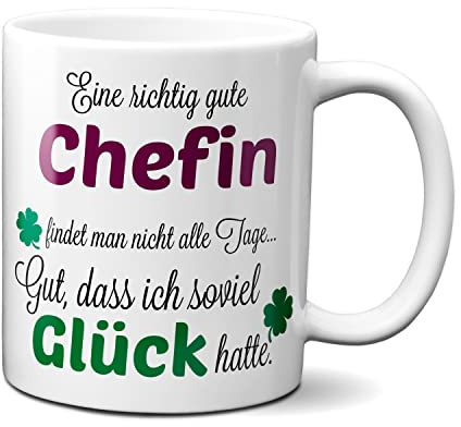 TassenKing Tasse - Eine richtig gute Chefin - Danke sagen auf eine besondere Art. Tasse mit Spruch Kaffee Becher Geschenk Firma Job Arbeit Beste Chefin