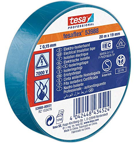 tesa Professional 53988, 20m x 19mm, blau