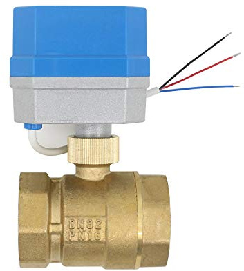 2 Modi - 2 wege motorkugelhahn 12v zonenventil 2 wege ventil elektrisch 1/2 3/4 1 1-1/4 1-1/2 2 zoll (1-1/4 zoll DN32 Messing)
