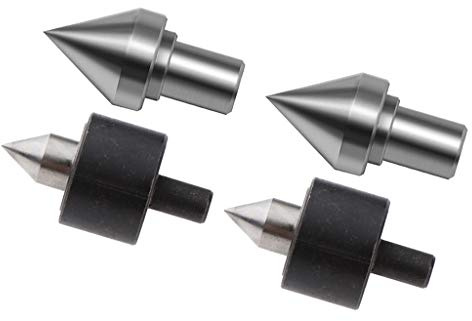Fenteer 4Pcs Lathe Tailstock Center Live Bearing Thimble and Drill Chuck Adapter Great for Metal/Wood Turning