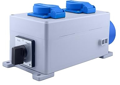 KlingerBorn Einschaltautomatik 1Ph-230V mit Kragenstecker & Wahlschalter | Einstellbare Verzugszeiten – Befestigungslaschen – kein Gleichlauf zweier Antriebe – autom. Start der Absaugung