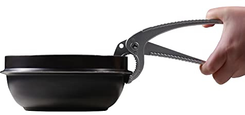 Sejong Cook Aluminiumtång. Hållare för koreansk sten keramisk bibimbap skål, Dolsot, Ddukbaegi, Sizzling. Varmgrythållare storlek 15 cm, koreansk varm mat.