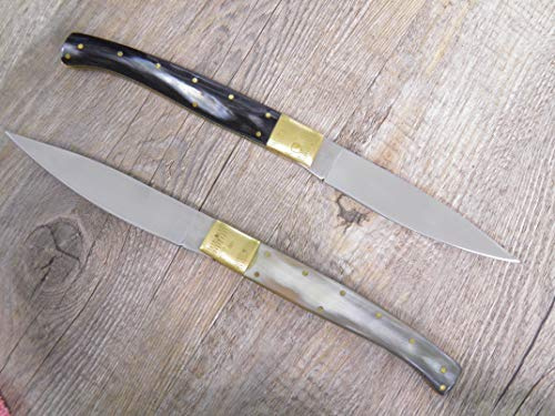 generico 1x Coltello Sardo 24 CM Lama 11 cm Sardegna Pattada Manico in Corno di Lucido