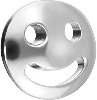 PIERCINGLINE Titan Schraubaufsatz mit Außengewinde 0,9 mm | LACHENDES GESICHT | Piercing Aufsatz Ersatz Farbauswahl