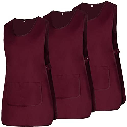 MISEMIYA - Paket 3 enheter - RENGÖRINGSFÖKLÄDE ARBETE ENHETLIG KLINISK MEDICINSKA STÄDNING VETERINÄR SANITÄR GÄSTFRIHET- Ref.868 - XL, Granat 21