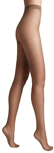 Conte elegant damtights i matt siden med sideneffekt - förstärkta tunna strumpbyxor damtights extremt flexibla - NUANCE 42Beige storlek 5