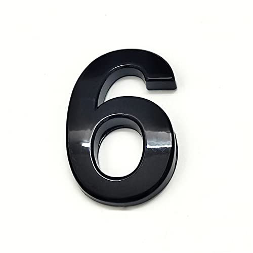 Selbstklebende 3D-Hausnummern-Aufkleber, 5 cm, schwarz, ABS-Kunststoff, Türnummer, Zimmer, 0-9 Ziffern, für Hotel, Wohnung, Zuhause, Briefkasten, Mülleimer, Außenbereich, Straßenschild, Hof