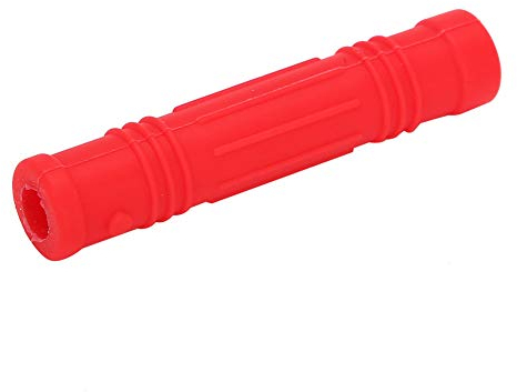 Silikon Kaukette mit Kaubarem Bleistiftaufsatz,Silikon Kaustab,Kaubares Schmuckspielzeug für Jungen,Mädchen,Kinder und Erwachsene mit Autismus,ADHS,Beißen,(Roter Säbelstift Set Beißring)