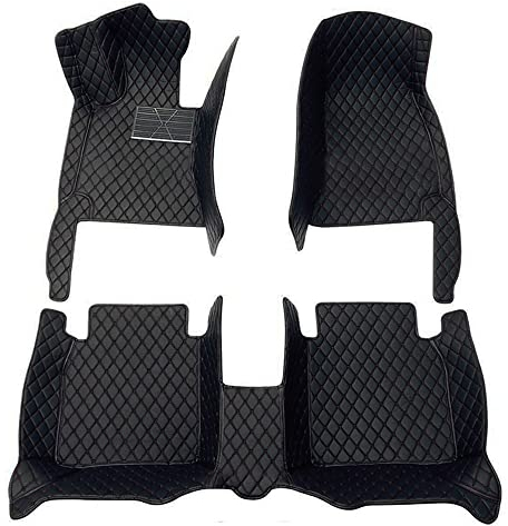 Auto Fußmatten Für Mercedes Benz C-klasse W205 2014-2015 Allwetter wasserdichte und verschleißfeste Automatten,fahrzeugspezifische Mit Tasche Fussmatten,Schwarz