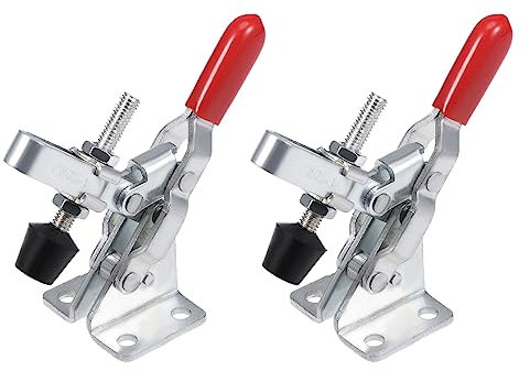 CoCud Toggle Clamp, BRH-101-A 110Lbs Holding Capacity, Horizontal Quick Release Down Clamp Duty - (Applications: for Woodworking), 2-Pieces
