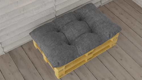 King Matratzen Palettenkissen Set für Europaletten wasserdicht sitzkissen rückenkissen Indoor und Outdoor 120x80 60x40 3 Farben (120x80x15 cm GRAU (10))