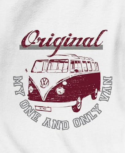 Große VW Volkswagen Fleece-Decke Bulli T1 My One and Only Rot 130 x 170 cm Camper-Van California Bus Auto Car Decke Kuscheldecke Tagesdecke Wohndecke Tagesdecke Schmusedecke Flauschdecke Retro