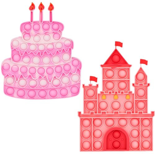 BDSHUNBF 2PCS Fidget Toy, Fidget Spielzeug, Pop It Toy, Fidget Toys, Antistress Spielzeug, Sensory Toy, Pop It für Kinder und Erwachsene, Stressabbau