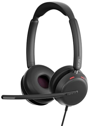 EPOS IMPACT 860T - Doppelseitiges kabelgebundenes USB-C & USB-A-Headset mit Noise-Cancelling-Mikrofon, Microsoft Teams zertifiziert, Super-Wideband, bequeme Passform, ideal Büro- & Home Office Profis
