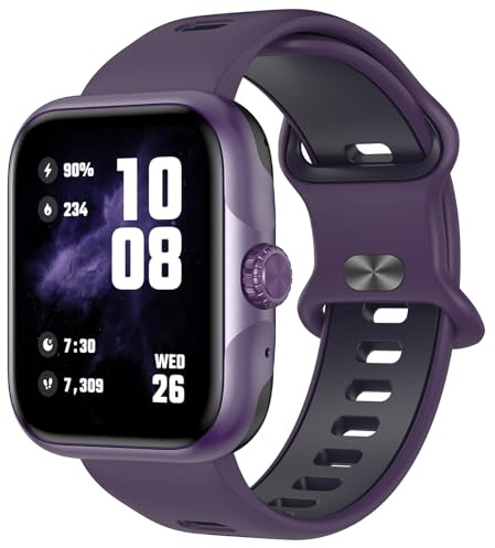 anyloop Reloj Inteligente Mujer Hombre con Llamada, Smartwatch con GPS Incorporado, Pantalla AMOLED de 1,78” Reloj Deportivo,Pulsómetro/Monitor de Sueño, Impermeable IP68 para Android iOS Morado