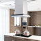 ZEYUAN Campana extractora de Techo 90 cm Acero Inoxidable 756 m³/h LED, Extractor Cocina - SPU:50665