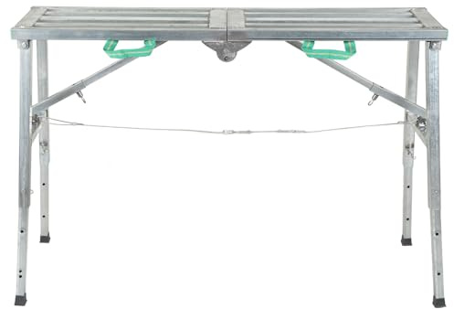 Plataforma de Trabajo de Andamio Plegable, Aleación de Aluminio Galvanizada, Plataforma de Trabajo Plegable Ajustable en de Carga de 200 Kg, 60-90 Cm para Decoración del Hogar