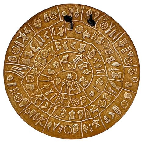 Phaistos Scheibe Replik Keramik Wandrelief Dekor 14 cm