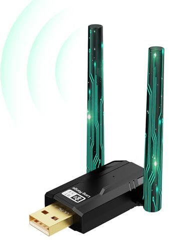 RENGOGA Adattatore USB Bluetooth 5.4 per PC, 150M Ricevitore per Windows 11/10/8.1/7, Dongle per Controller PS5 PS4 Switch Tastiera Mouse Auriculares