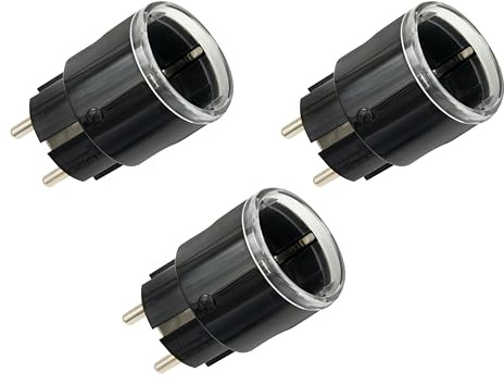 SHELLY WLAN-Steckdose Plug S Gen3, Matter, schwarz, 3 Stück