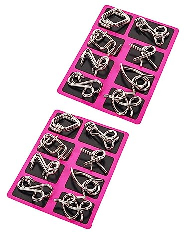 Alasum 2sätze Entwirrungsrätsel Puzzle Ring Mit Drahträtsel Für Denksportaufgabe Entsperrspielring Für Draht-iq-rätsel