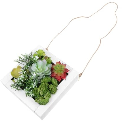 Luxshiny Suculentas Artificiales Colgantes Decoración para Pared Accesorio De Jardín y Lifelike Fake Pendant para Decoración De Interiores y Exteriores