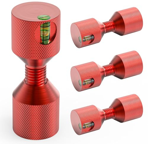 QCDENG 4PCS 1-1/8 Two Hole Pin Set, Aluminum Detachable Double Alignment Pins Built-in Level for Flange