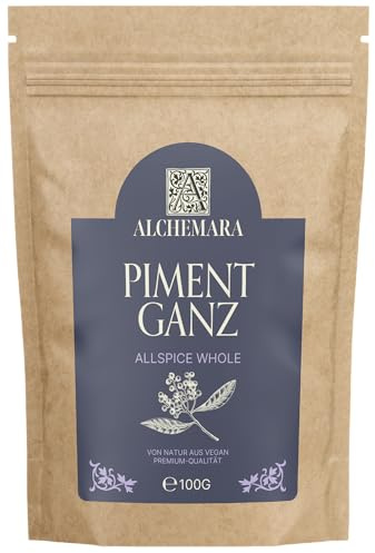 Allspice Berries Alchemara (100g) – Pimento Seeds - Gently Dried Spices and Seasonings Ideal for Cooking – Aromatic Spices
