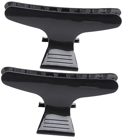 LOLIPPYY 8 pièces Pince à Cheveux Noir pour Salon Clips de Sectionnement pour Coiffeurs et Stylistes