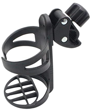 FRCOLOR Portabotellas para Cochecito Rotación 360°, Portavasos para Bicicleta, Silla de Ruedas y Cochecitos de Paseo