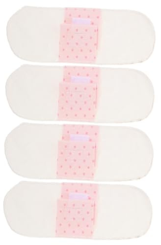 NOLITOY Wiederverwendbare Menstruationsbinden und aus Baumwolle 4 Stück mit Hautfreundlicher Oberfläche Auslaufsicherem Design für Schwangerschaft und Wochenbett