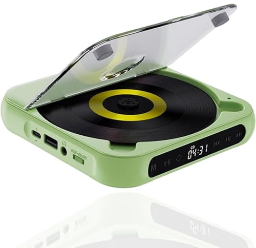 Lettore CD portatile, compatibile con Bluetooth, suono Hi-Fi, ricaricabile e compatto, per viaggi, auto, casa