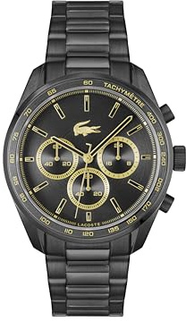 Lacoste Chronograph Quartz Watch för män BOSTON Collection med svart rostfritt stålarmband - 2011476