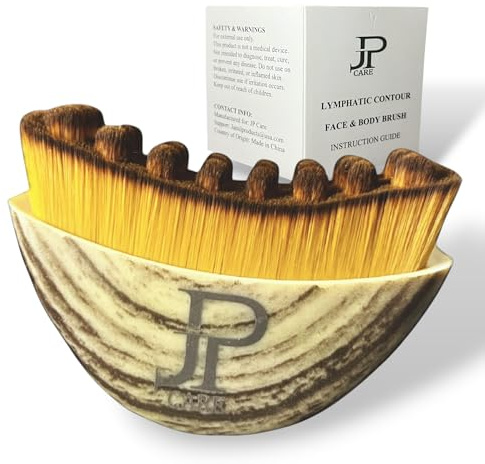 Dry Brush – Lymphatic Drainage Face & Body Brush, Ergonomic Manual Massage & Cleansing Tool for Jawline, Neck & Chin, Gentle Skincare Routine