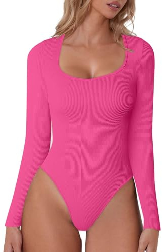 Body Manica Lunga Donna Body Donna Maniche Lunghe In Velluto Modellante Sexy Fucsia Trasparente Nero Elegante Pizzo Leopardato Lupetto Sottogiacca Contenitivo Termici Xxl Schiena Scoperta Bianco