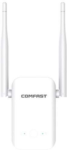 COMFAST WLAN-Verstärker 300 Mbit/s WLAN Repeater mit 2 Antennen & WPS-Taste