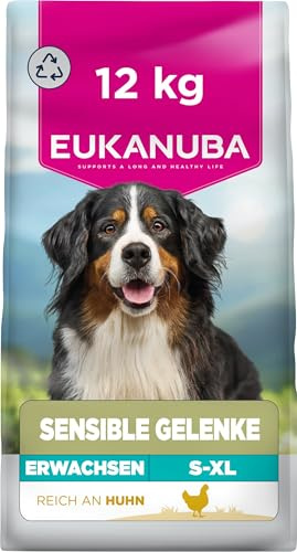 Eukanuba Sensitive Joints hundmat med kyckling – torrfoder Special Care för hundar med känsliga leder, för att stödja rörlighet, 12 kg