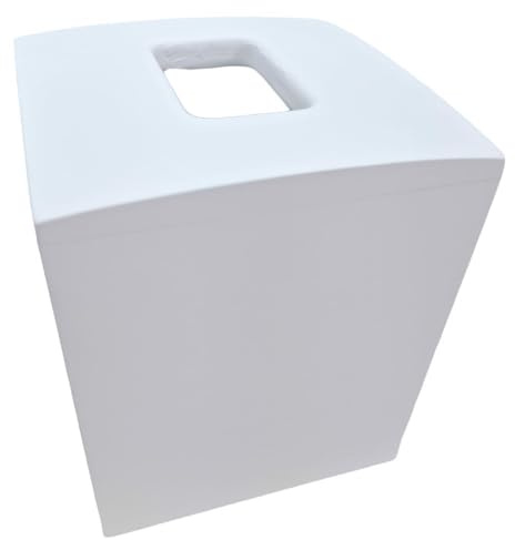 mDesign Kosmetiktücherbox quadratisch - praktische Papiertuchbox für Hygienepapier im Badezimmer - Tissuebox in modernem & elegantem Design - Farbe: weiß