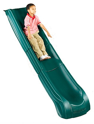 Swing-N-Slide NE 4699-T Super Summit Slide 3 Piece Plastic Scoop Slide for 5' Swing Set Deck Heights, Green